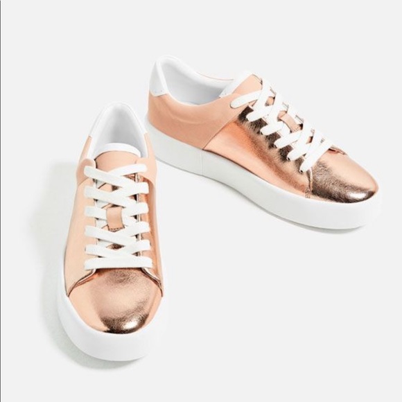 zara pink sneakers